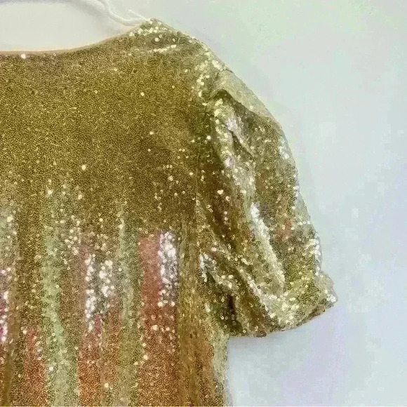 Lane Bryant Gold Sequin Plus Size Women’s Cocktail Blouse. Size 16 - Picture 8 of 16